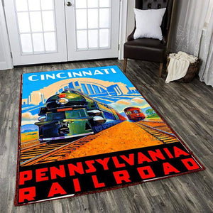 Cincinnati Pennsylvania Reproduction Large Railroad Rug 05159