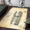 Locomotive Rug Locomotive Railway Railroad 04854
