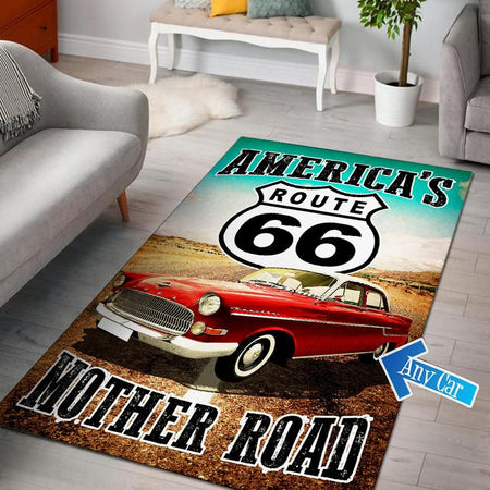 Personalize Route 66 Mother Road Rug 05223