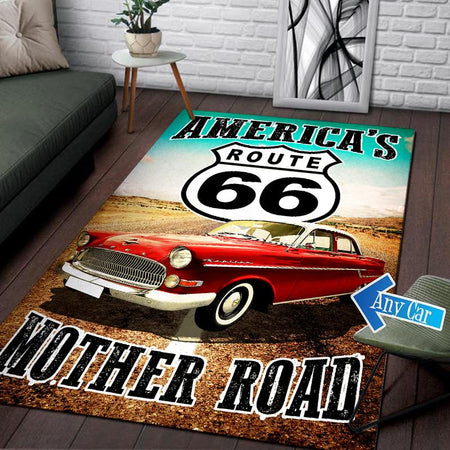 Personalize Route 66 Mother Road Rug 05223