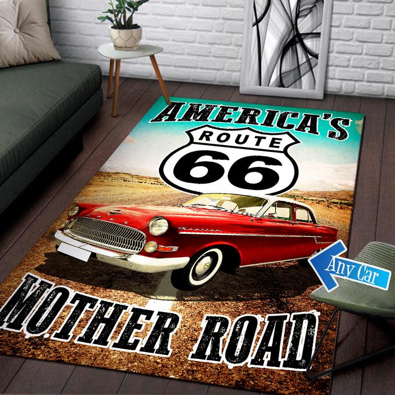 Personalize Route 66 Mother Road Rug 05223