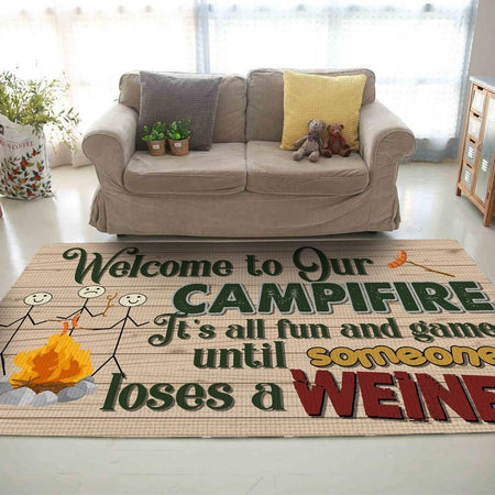 Welcome To Our Campsite Rug 06148