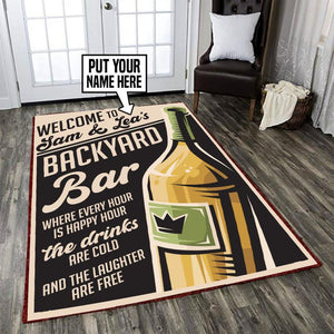 Personalized Backyard Bar Rug 05577