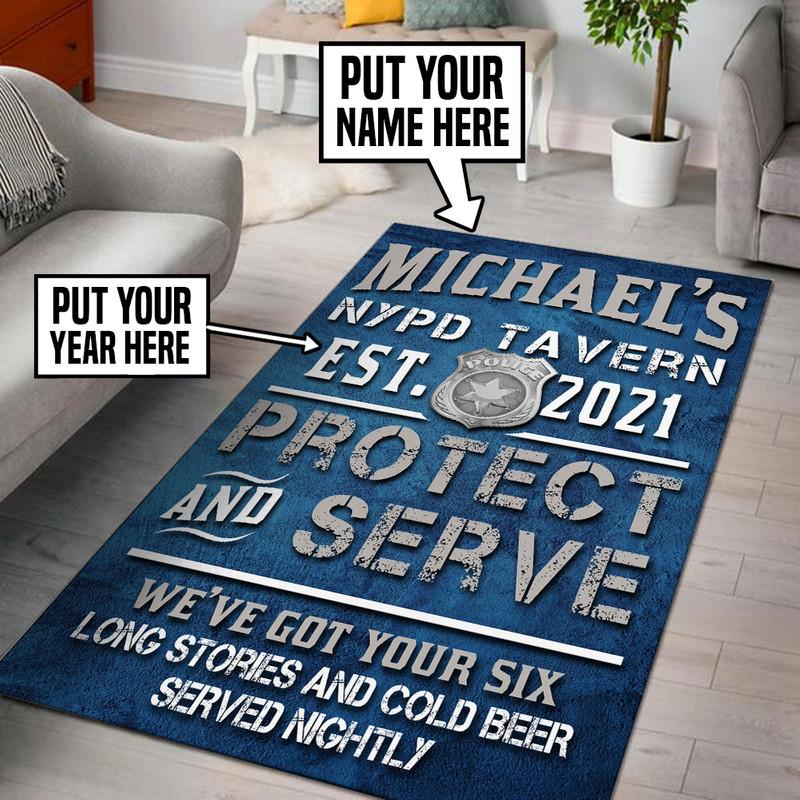 Personalized Police Rug 05974