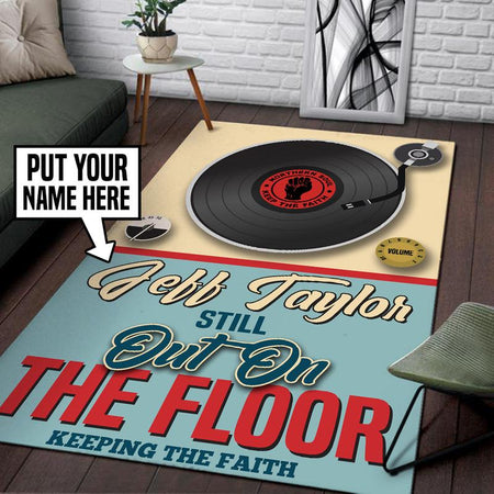 Personalized Vinyl Record Rug 05583