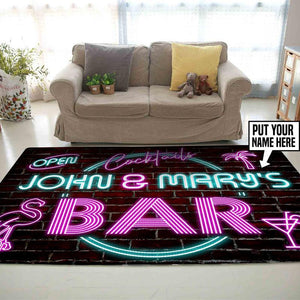 Personalized Cocktail Lounge Rug 06823