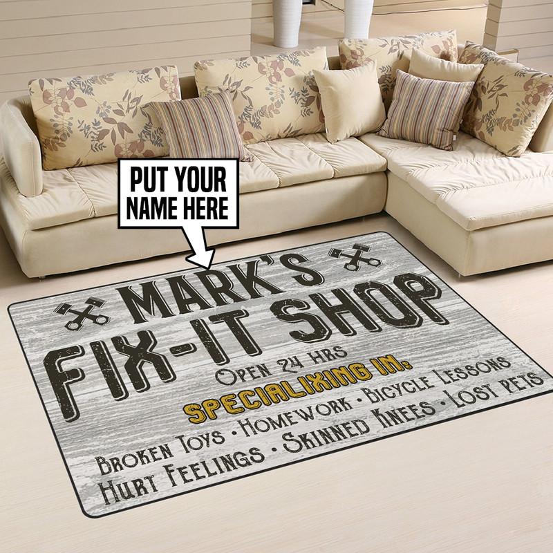 Personalized Fixit Shop Rug 05445