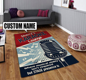 Personalized Karaoke Lounge Rug 06961