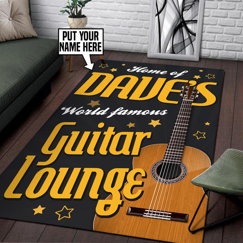 Personalized Guitar Lounge Rug 05977
