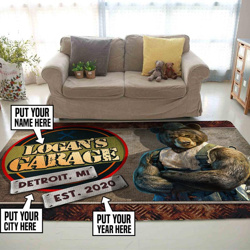 Personalized Garage Rug 06743