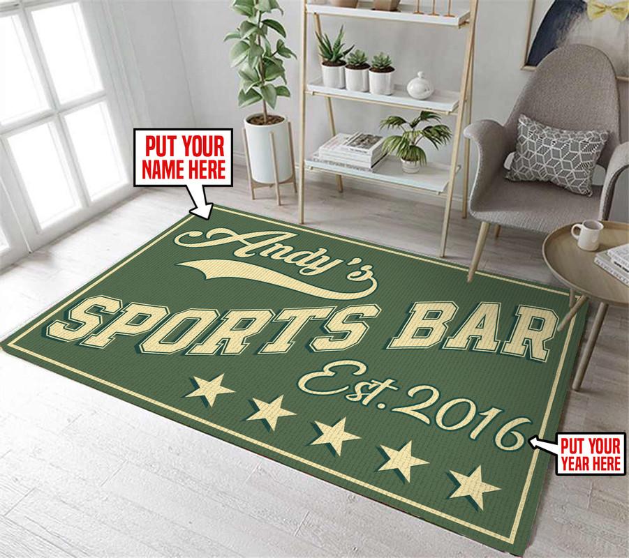 Personalized Sport Bar Rug 06372