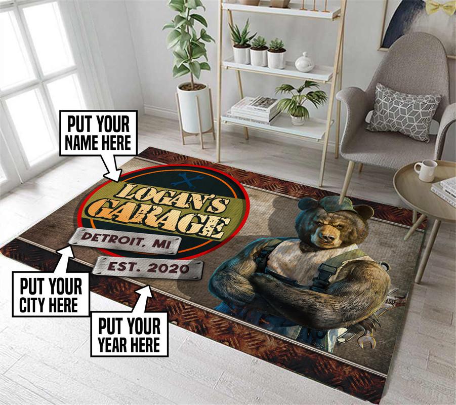 Personalized Garage Rug 06743