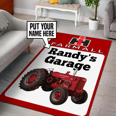 Personalized Farmall Tractor Man Cave Rug 05298