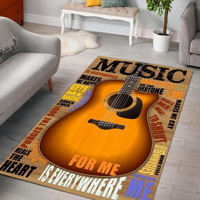 Guitar Music Rug 06182