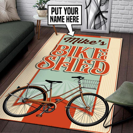 Personalized Bike Shed Rug 06471