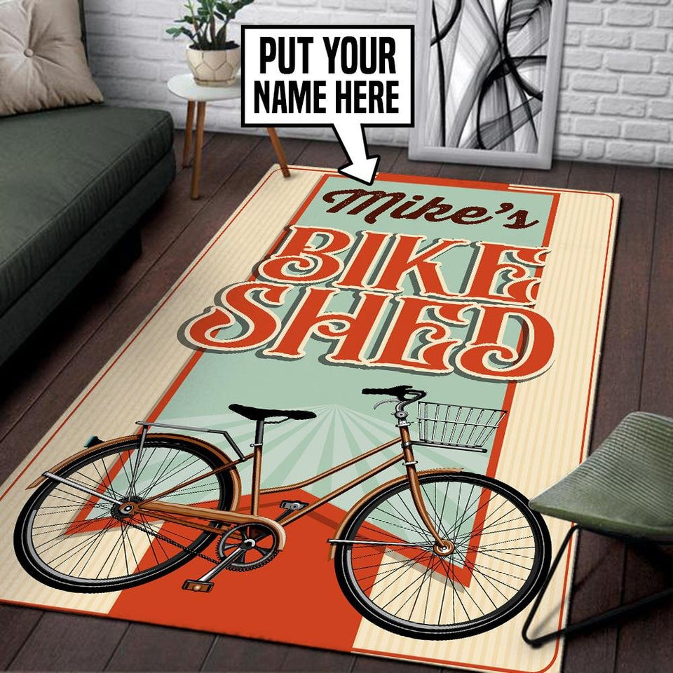 Personalized Bike Shed Rug 06471