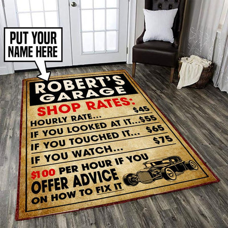 Personalized Garage Rug 05426