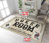 Personalized Poker Room Rug 06442