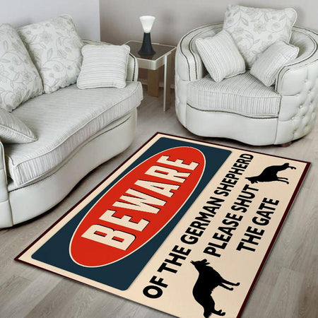 Beware Of The German Shepherd Rug 05518