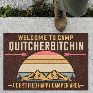 Welcome To Camp Quitcherbitchin Door Mat Inside Rug Floor Outdoor Mats Decorations 07346