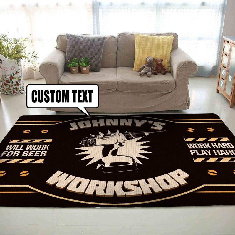 Personalized Man Cave Rug 06860
