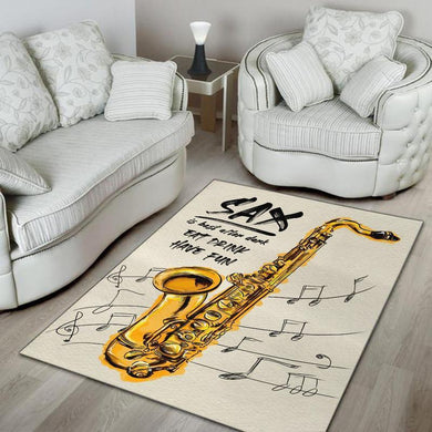 Sax Is Best After Dark Eat Drink Have Fun Rug 06731