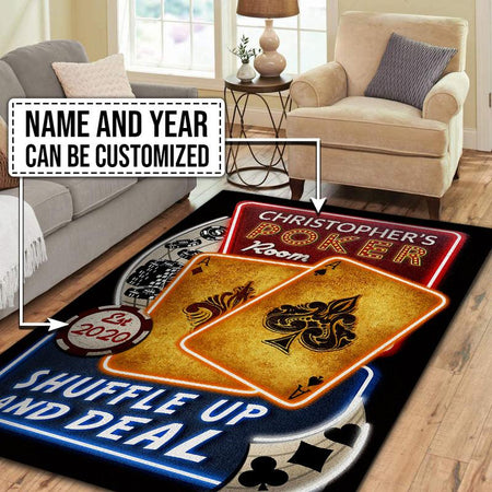 Personalized Poker Room Rug 07158