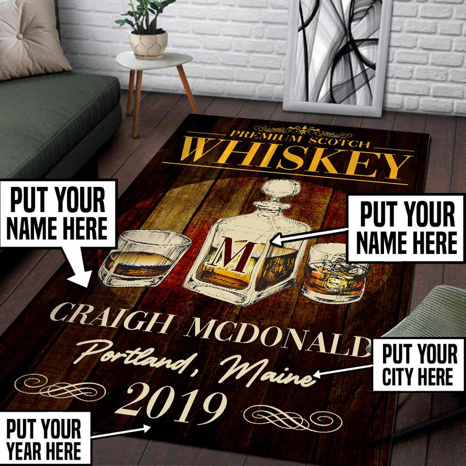 Personalized Whiskey Rug 05909