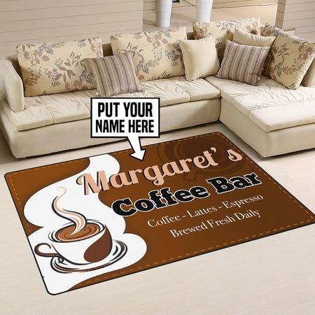 Personalized Coffee Bar Rug 05443