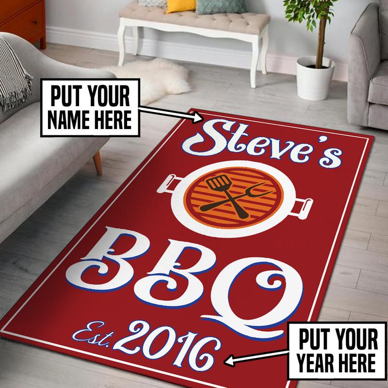 Personalized Bbq Rug 05745