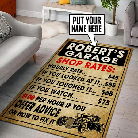 Personalized Garage Rug 05426