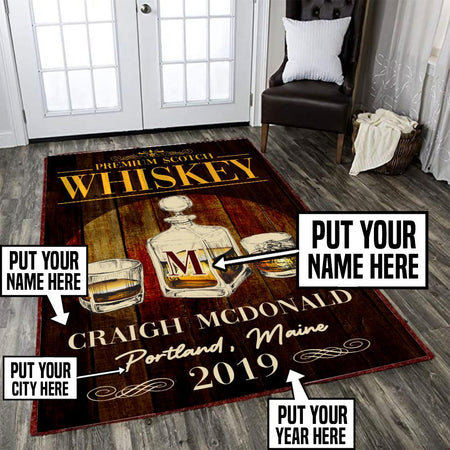 Personalized Whiskey Rug 05909