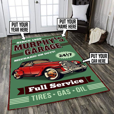 Personalized Garage Rug 05987