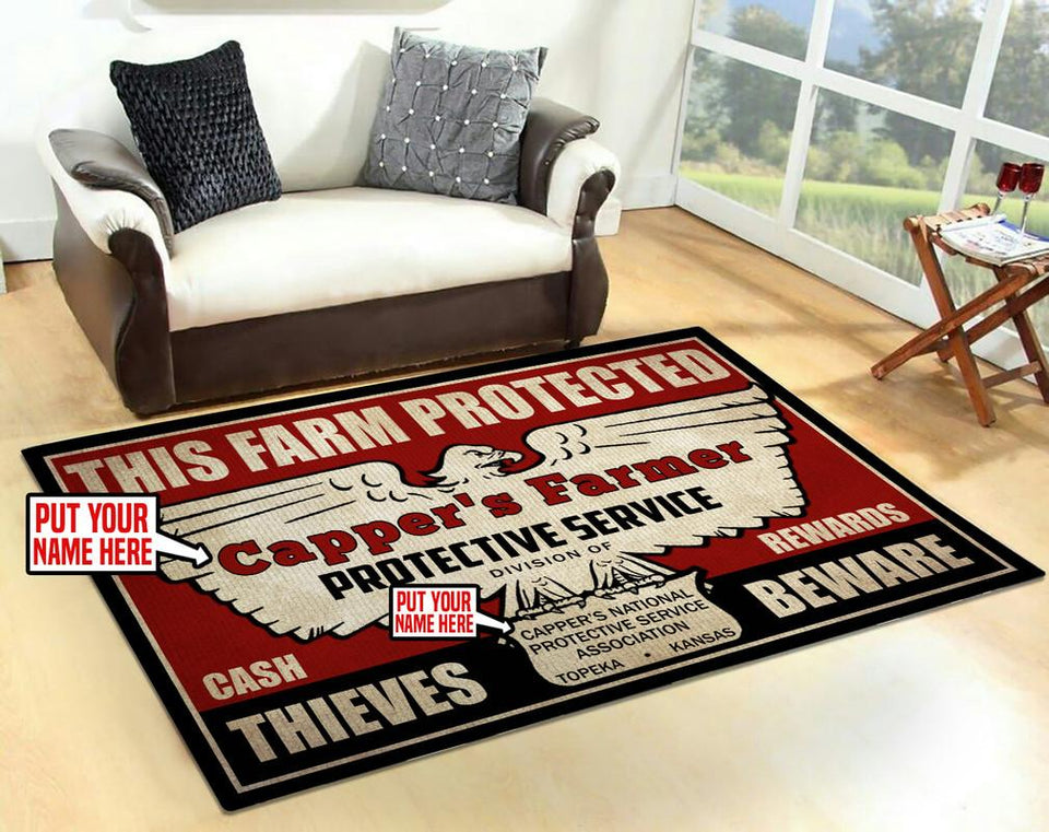 Cappers Farmers Insurance Classic Farm Tractor Rug 06268