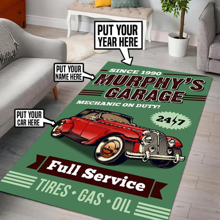 Personalized Garage Rug 05987