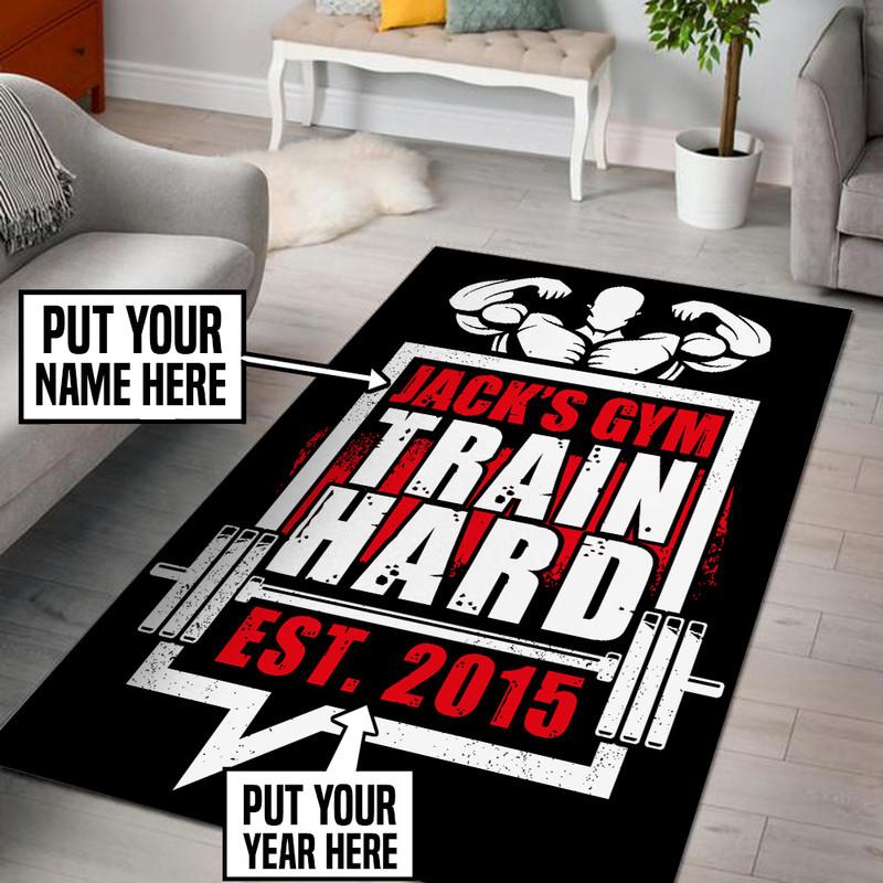 Personalized Gym Fitness Rug 06675