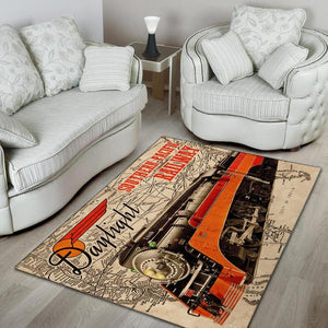 Sp Southern Pacific Line Steam Locomotive The Coast Daylight Train Vintage Railway Rug 05229