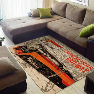 Sp Southern Pacific Line Steam Locomotive The Coast Daylight Train Vintage Railway Rug 05229