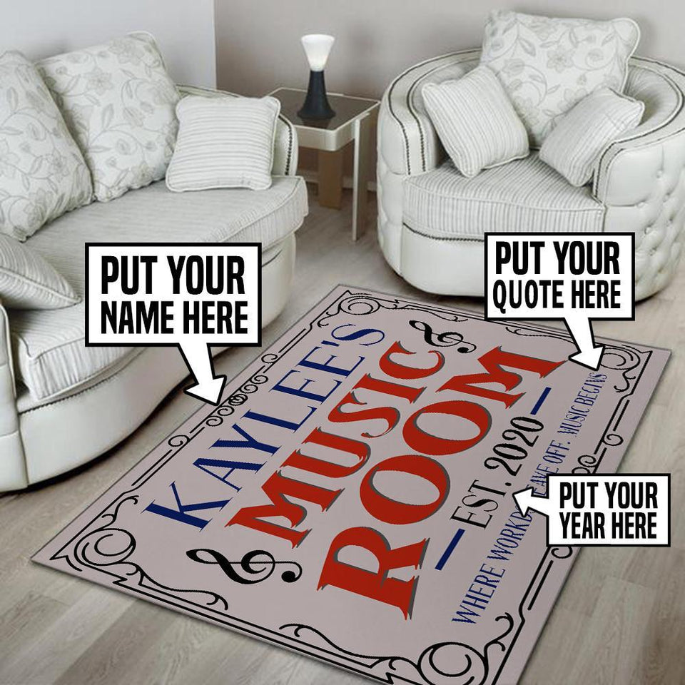 Personalized Music Room Rug 05482