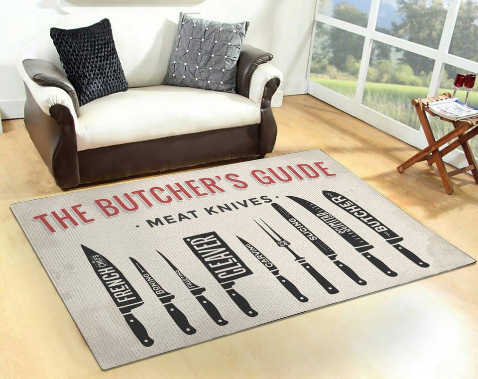 Cooking Knives Vintage Home Bar, Kitchen, Chef Art Rug 06219