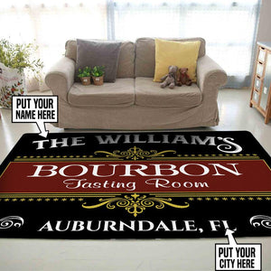 Personalized Bourbon Tasting Room Rug 05985