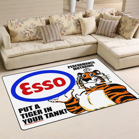 Esso Rustic Look Vintage Retro Put A Tiger In Your Tank Man Cave Rug 06929