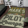 Personalized Supermarin Spitfire Pilot Lounge Rug 06213