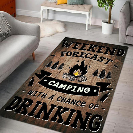 Weekend Forecast Camping With A Chance Of Drinking Rug 05941