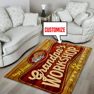 Personalized Workshop Toys Fixed For Free Rug 05385