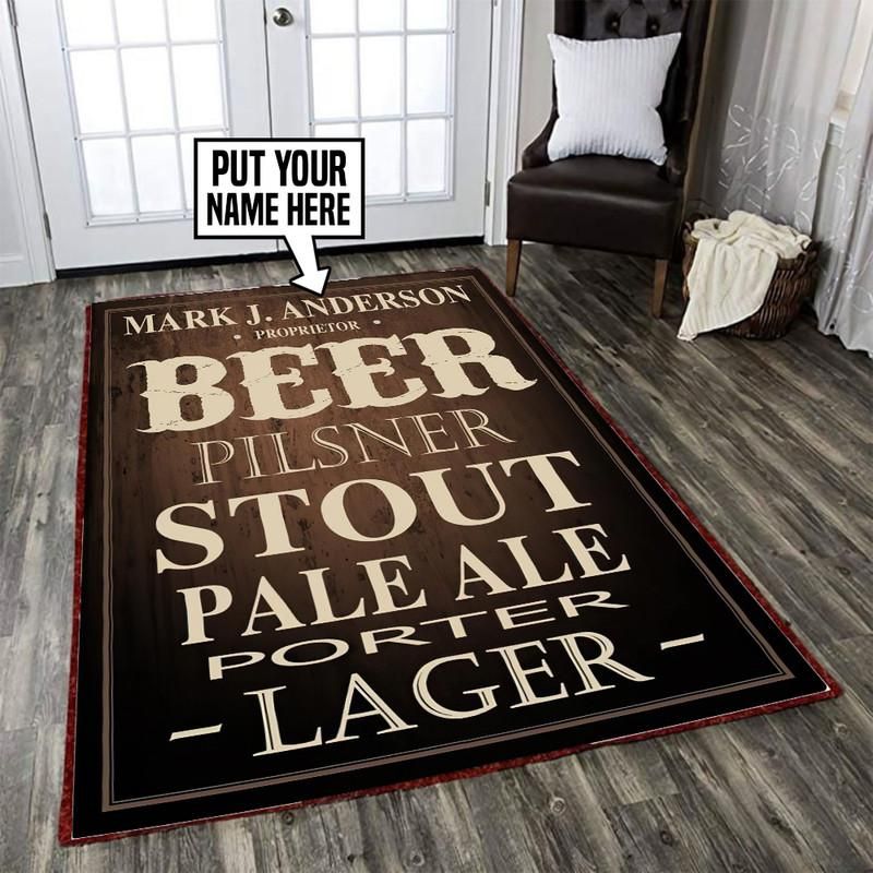 Personalized Beer Rug 06882