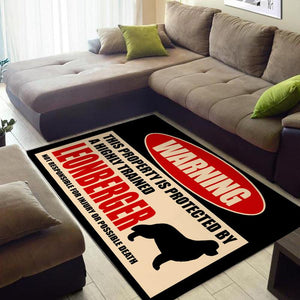 This Property Is Protected By A Highly Trained Leonberger Not Responsible For Injuryor Possible Death Rug 05394