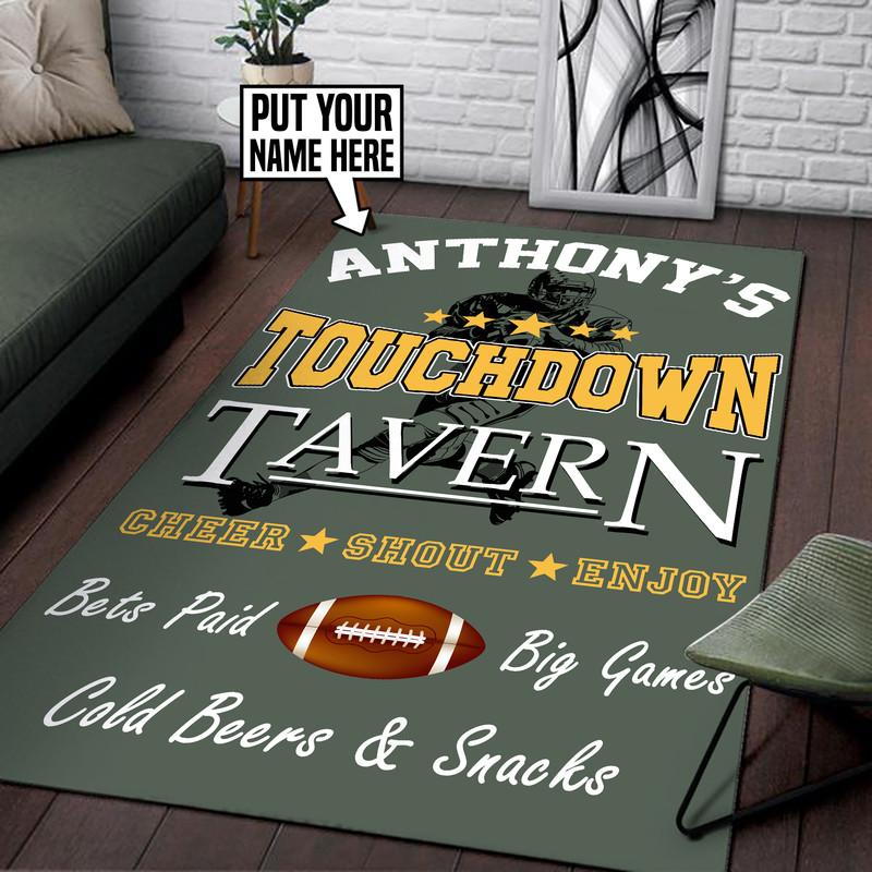 Personalized Touchdown Tavern Rug 06290