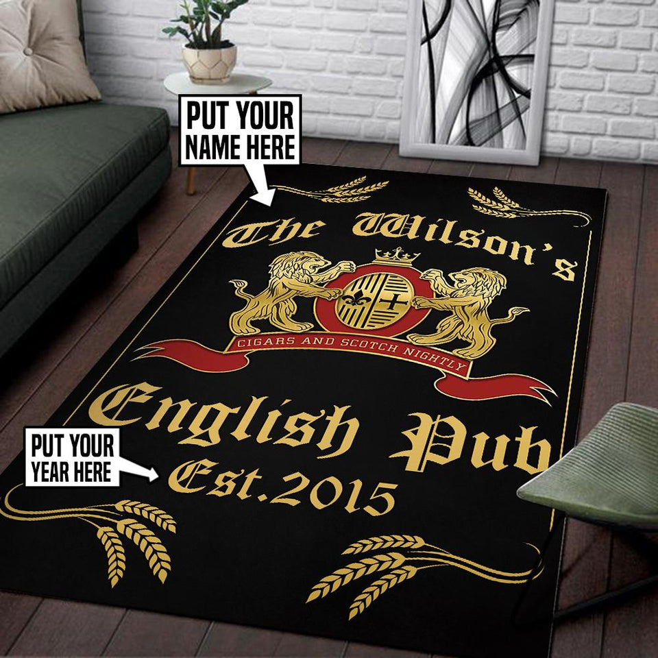 Personalized English Pub Rug 06194