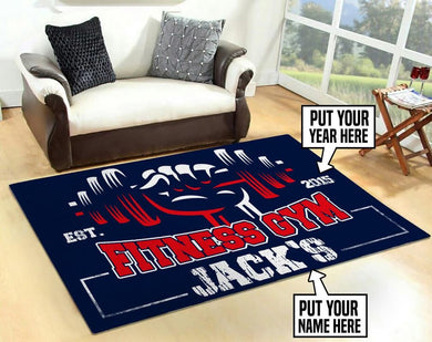 Personalized Gym Fitness Rug 06674